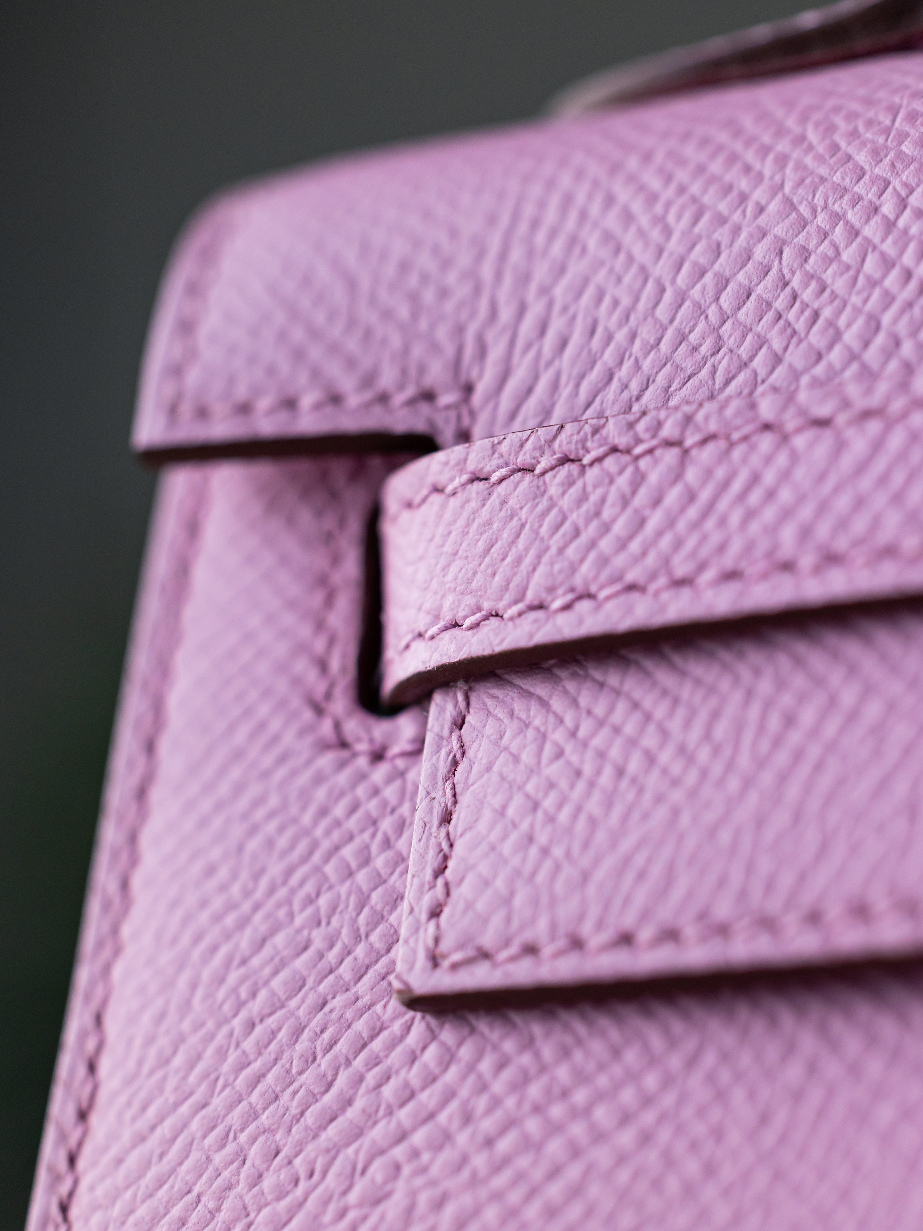 2022 Hermès Kelly II Sellier 25 Veau Epsom Mauve Sylvestre