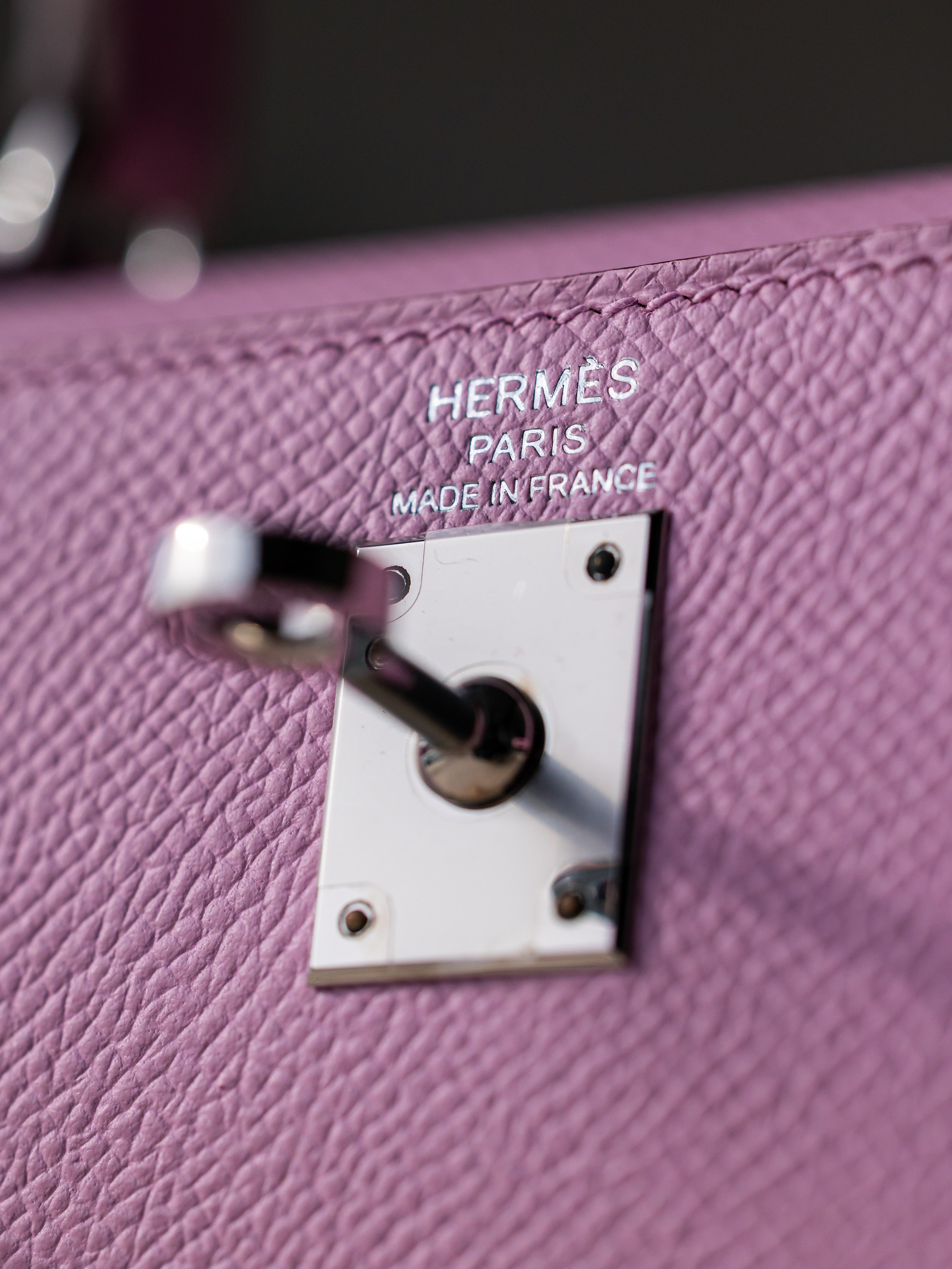 2022 Hermès Kelly II Sellier 25 Veau Epsom Mauve Sylvestre