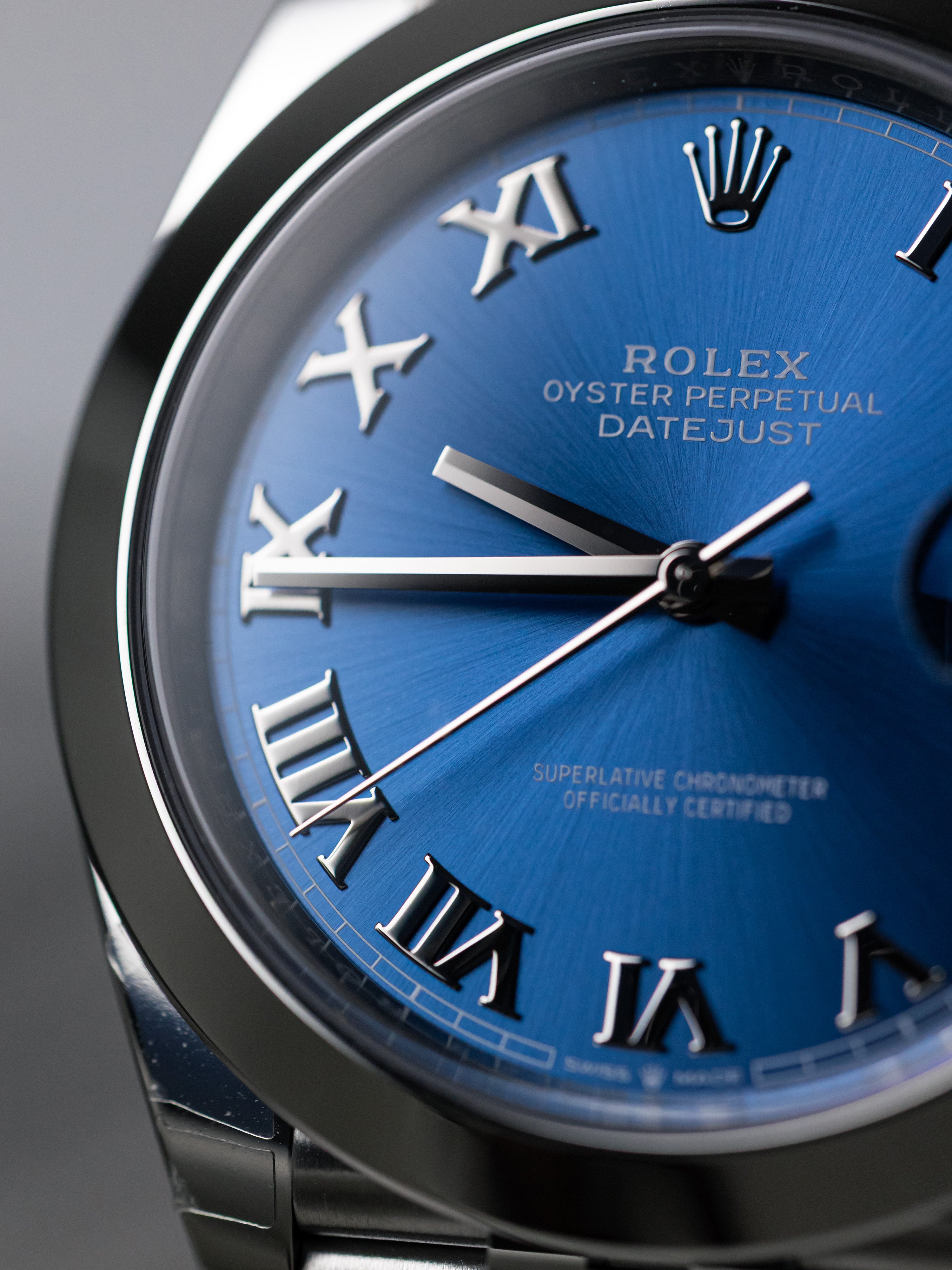 2025 Rolex Datejust 41 Smooth Bezel, Roman Numeral Dial