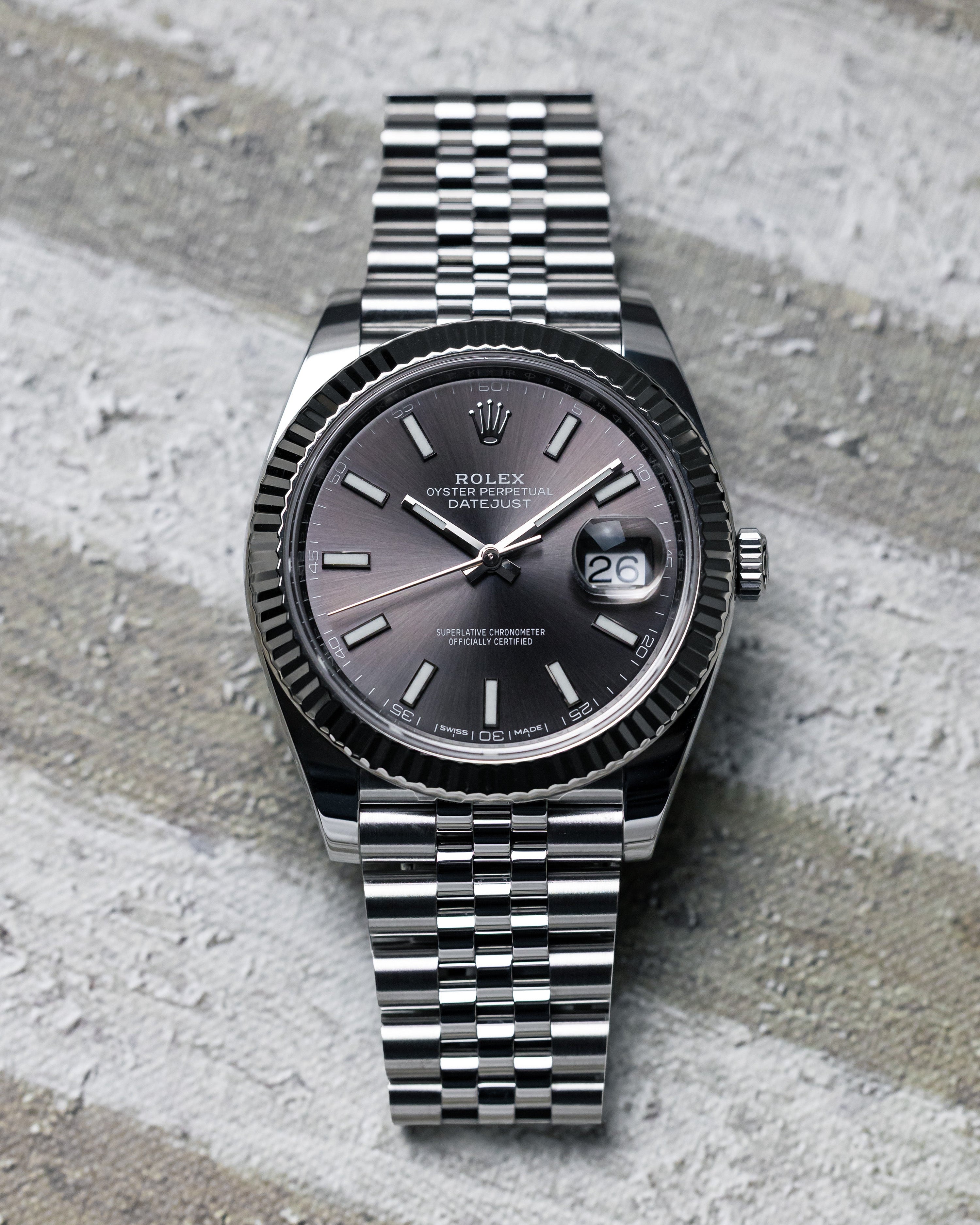 2019 Rolex Datejust 41 Rhodium Dial