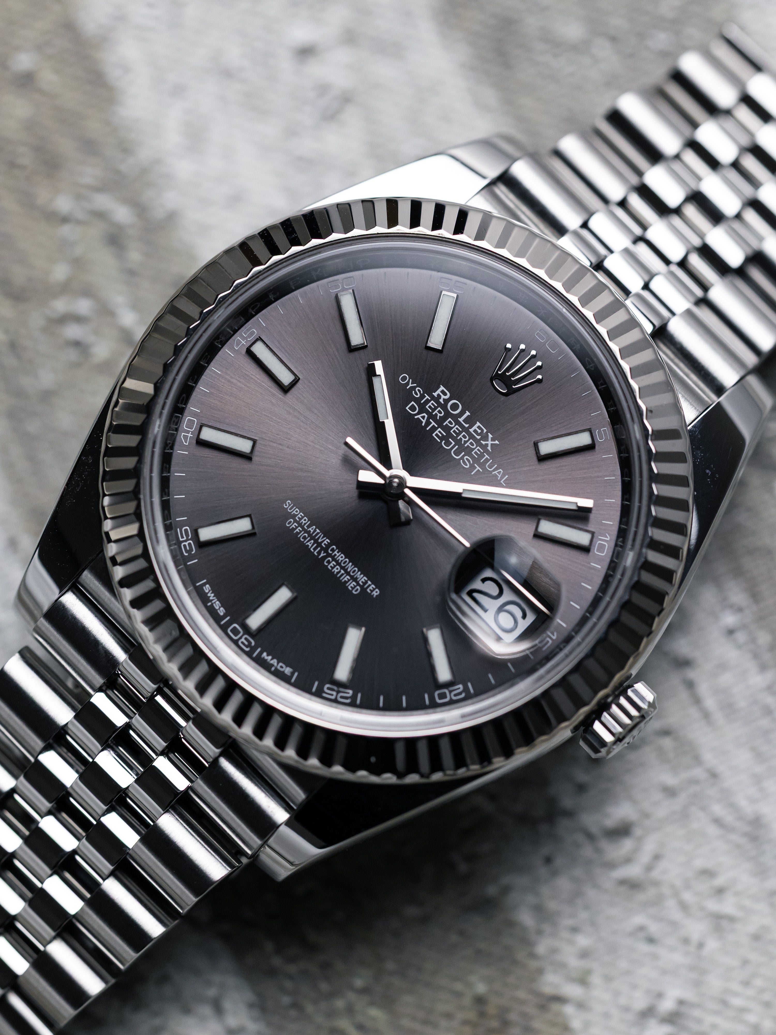 2019 Rolex Datejust 41 Rhodium Dial