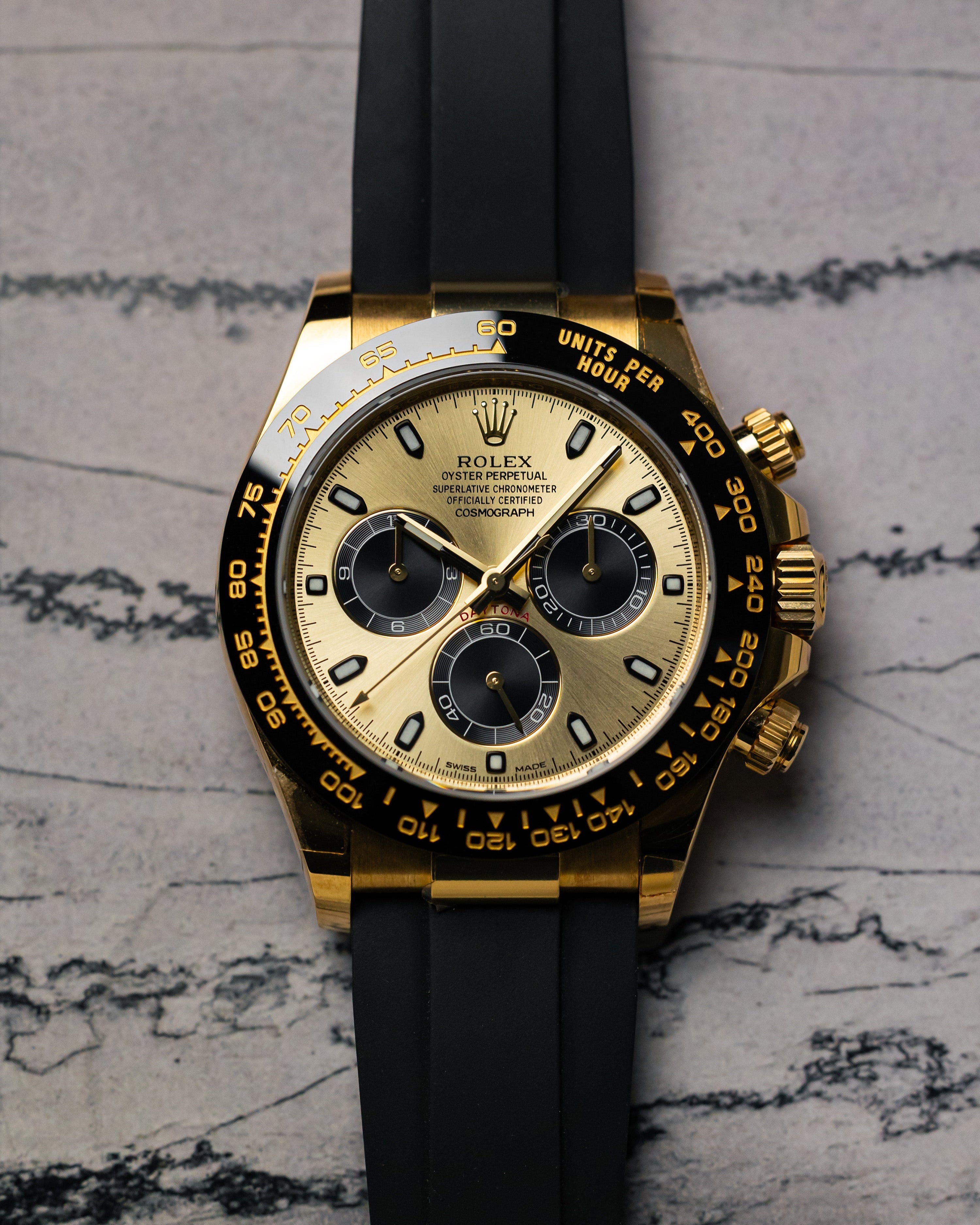 2023 Rolex Daytona Yellow Gold Oysterflex “Pikachu” (Discontinued)