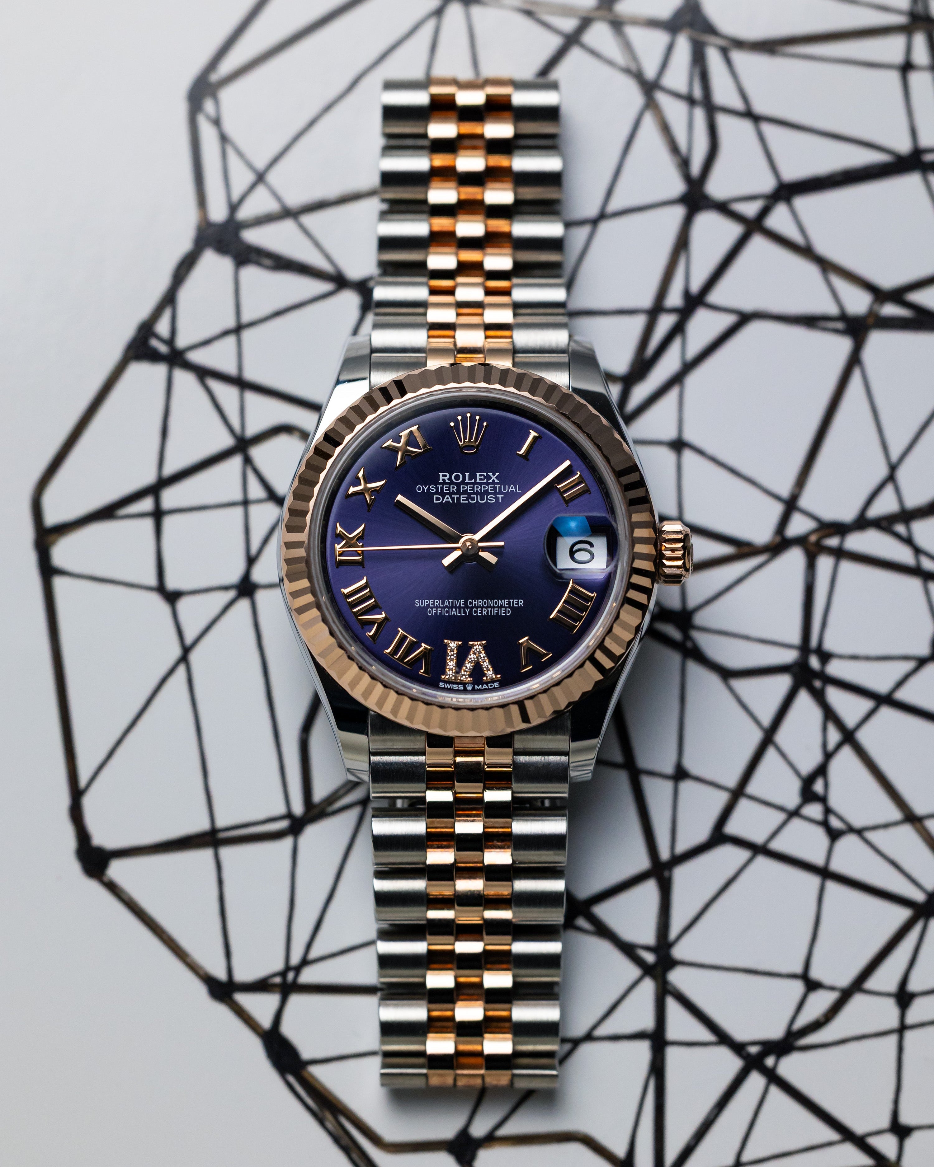 2023 Rolex Datejust 31 Aubergine Diamond-Set Dial