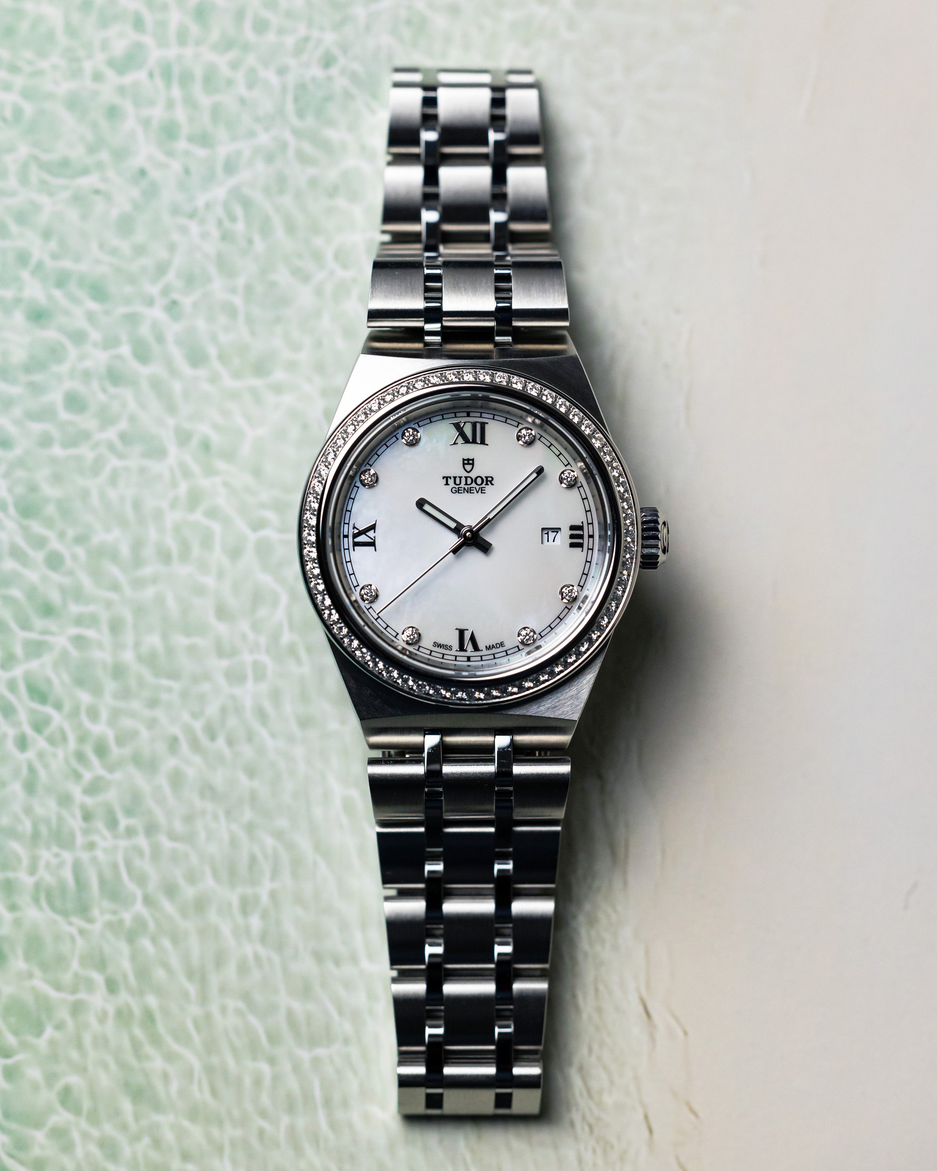 2025 Tudor Royal 28mm Diamond Bezel, Mother of Pearl Dial