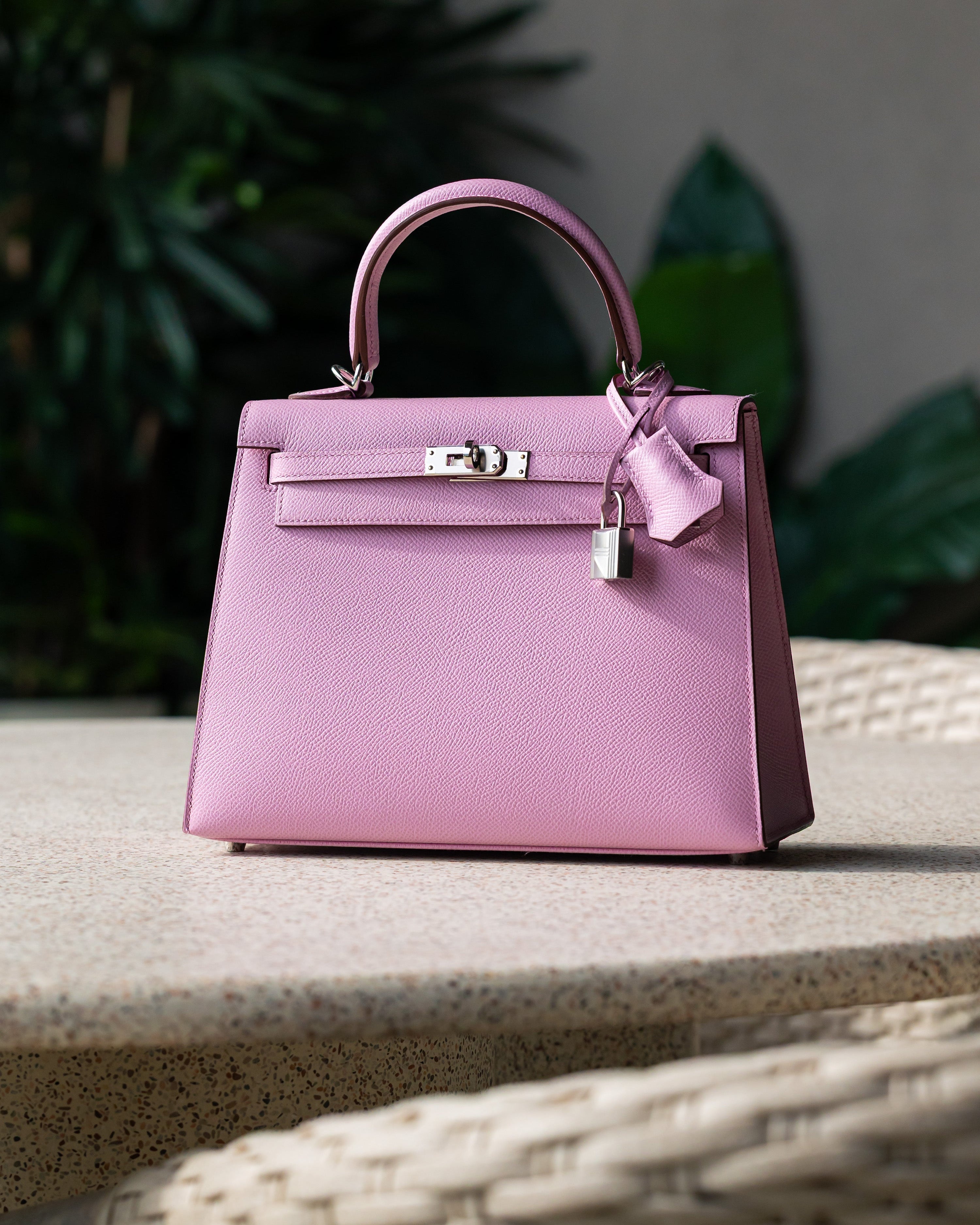 2022 Hermès Kelly II Sellier 25 Veau Epsom Mauve Sylvestre
