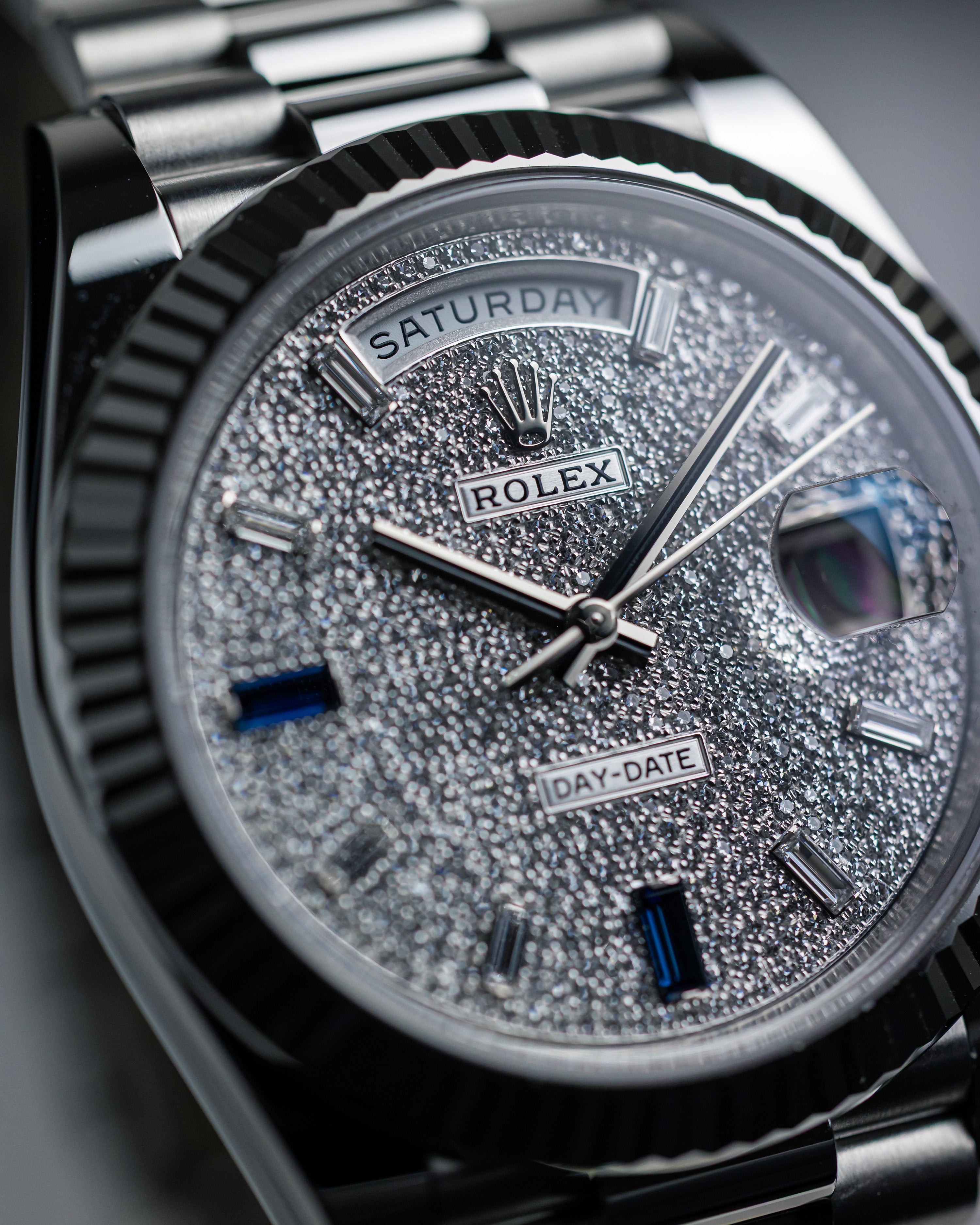 2023 Rolex Day-Date40 Platinum/Diamond-Paved Dial