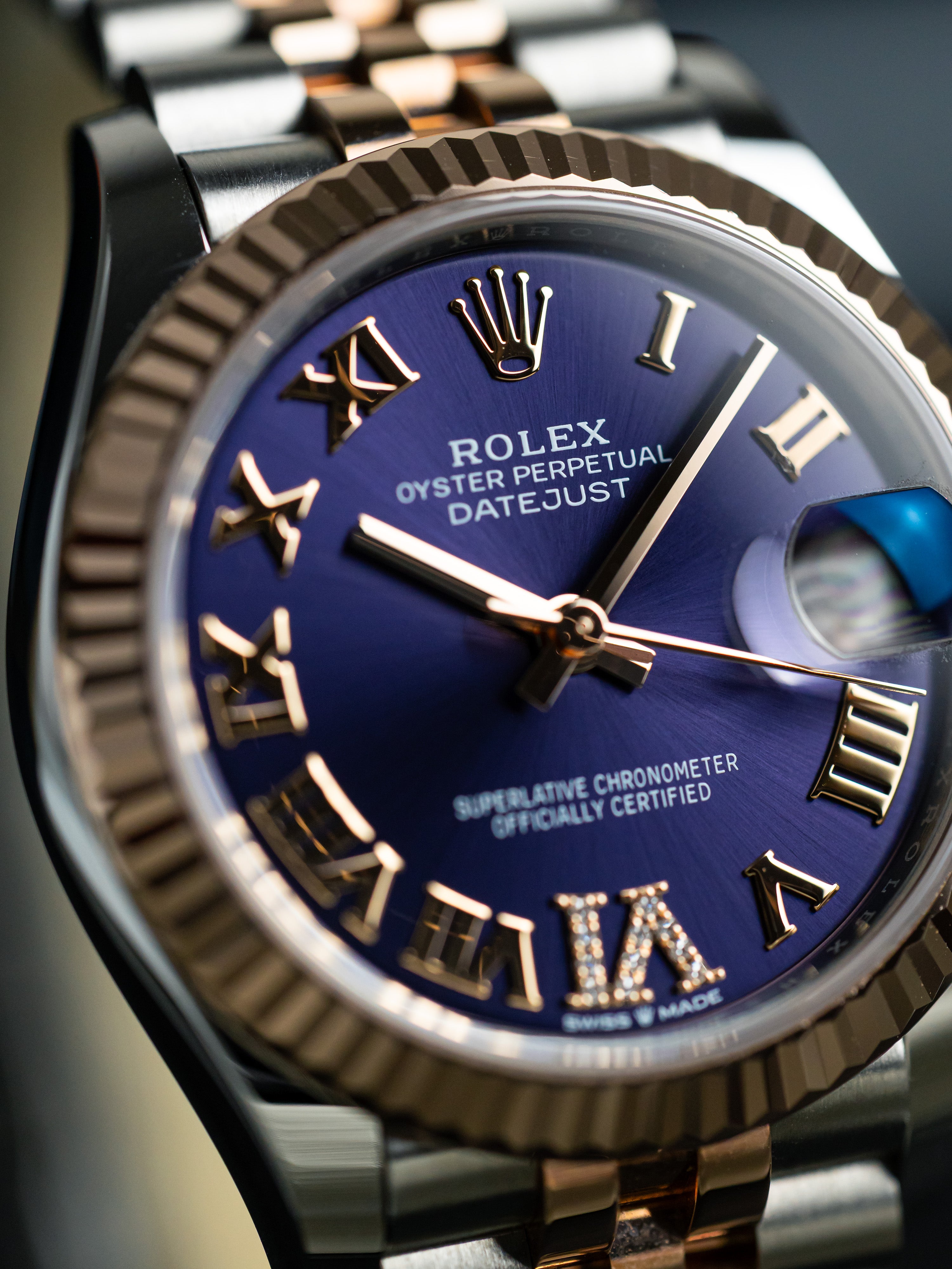2023 Rolex Datejust 31 Aubergine Diamond-Set Dial