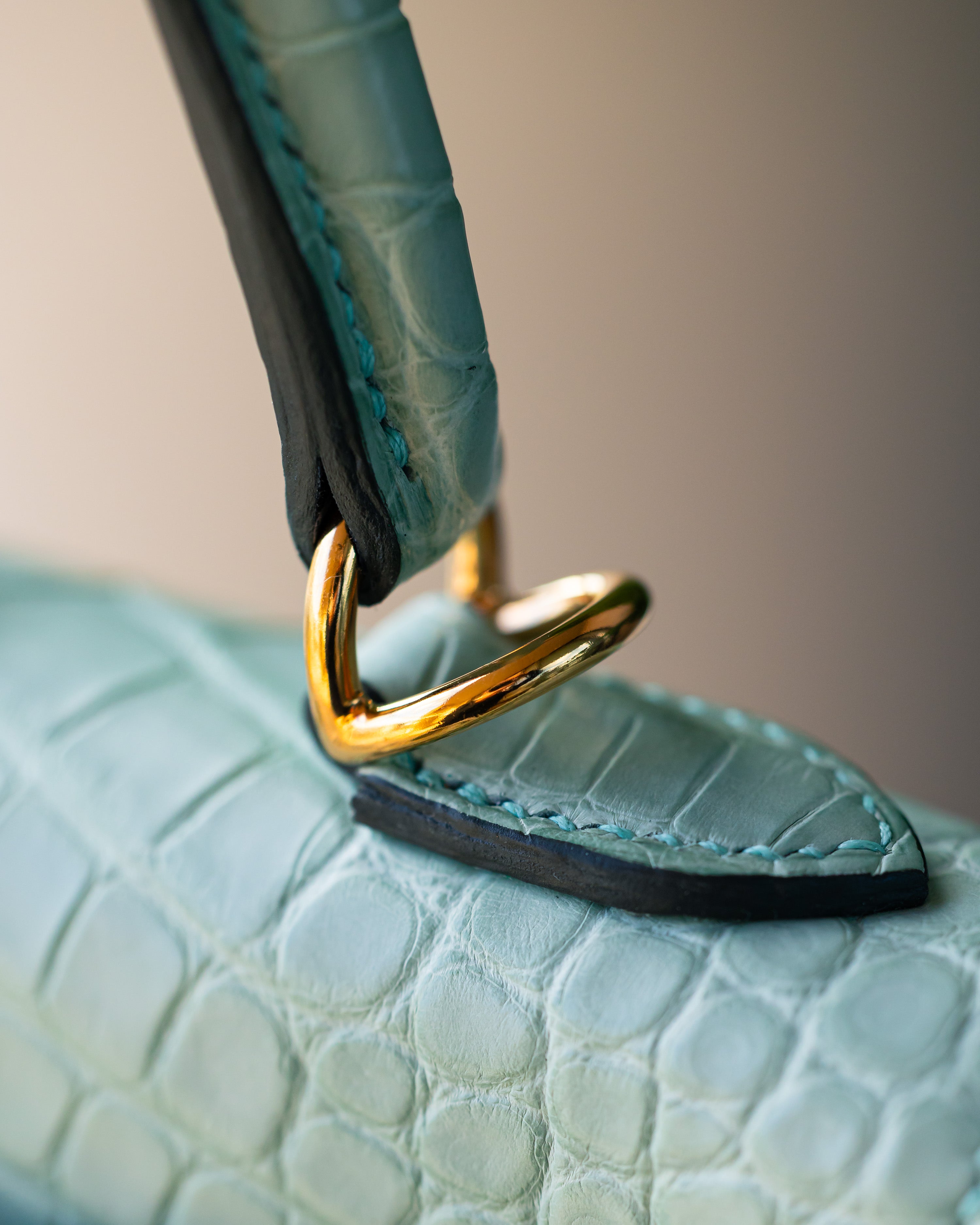 2025 Hermès Kelly 25 Alligator Mississippiensis Matte Retourne GHW Vert D'eau (6U)