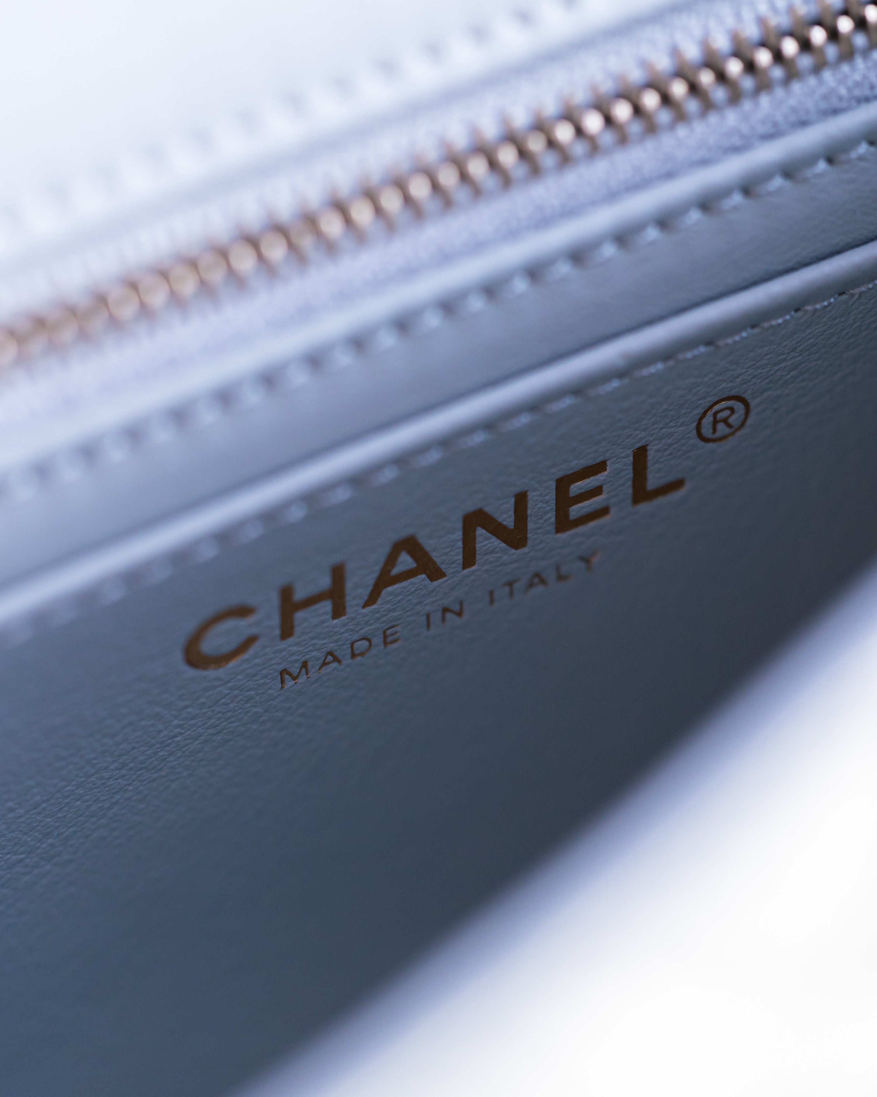 2022 Chanel Mini Flap Rectangle Pearl Crush Light Grey (Seasonal Release)