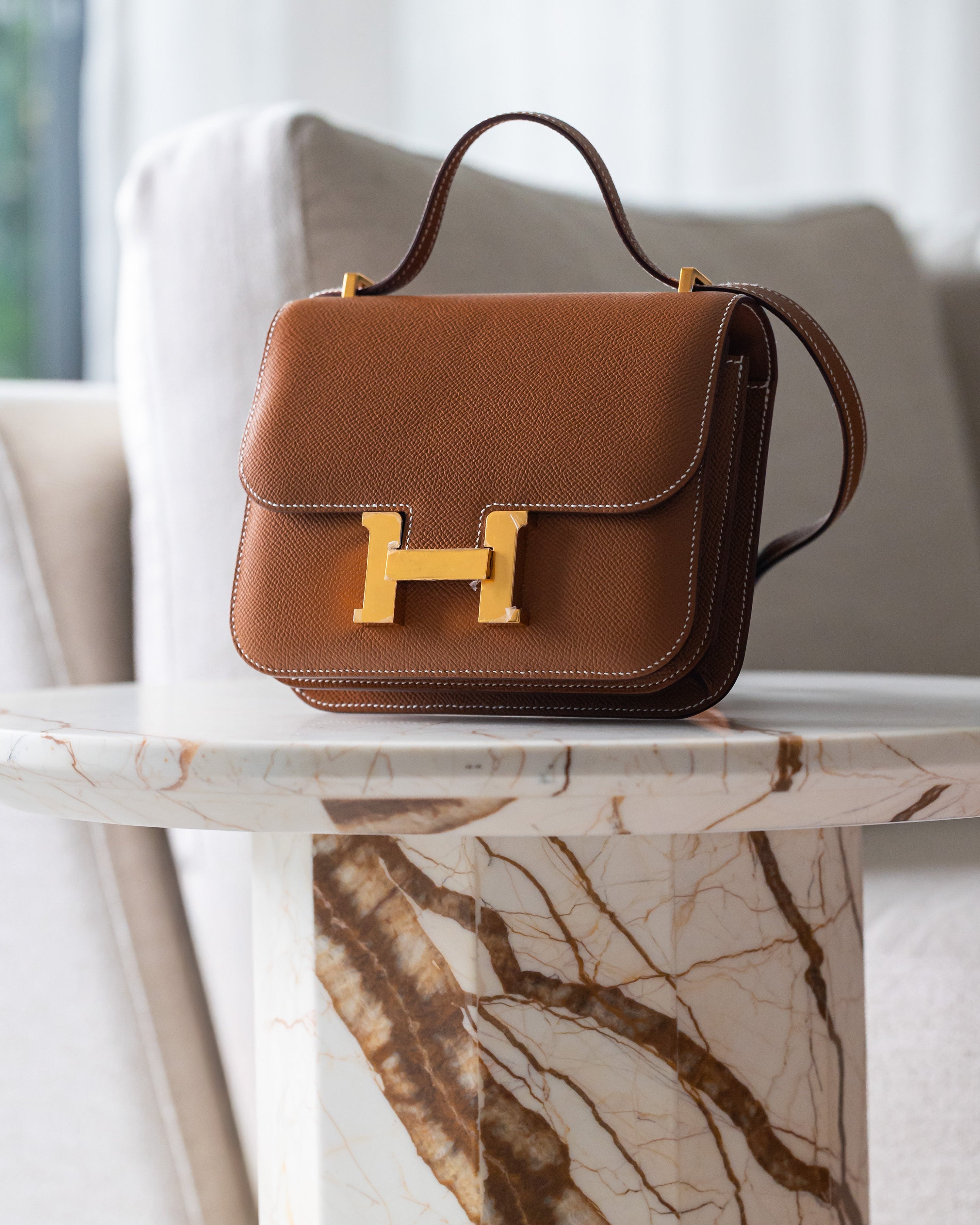 2023 Hermès Constance III Mini Epsom Gold