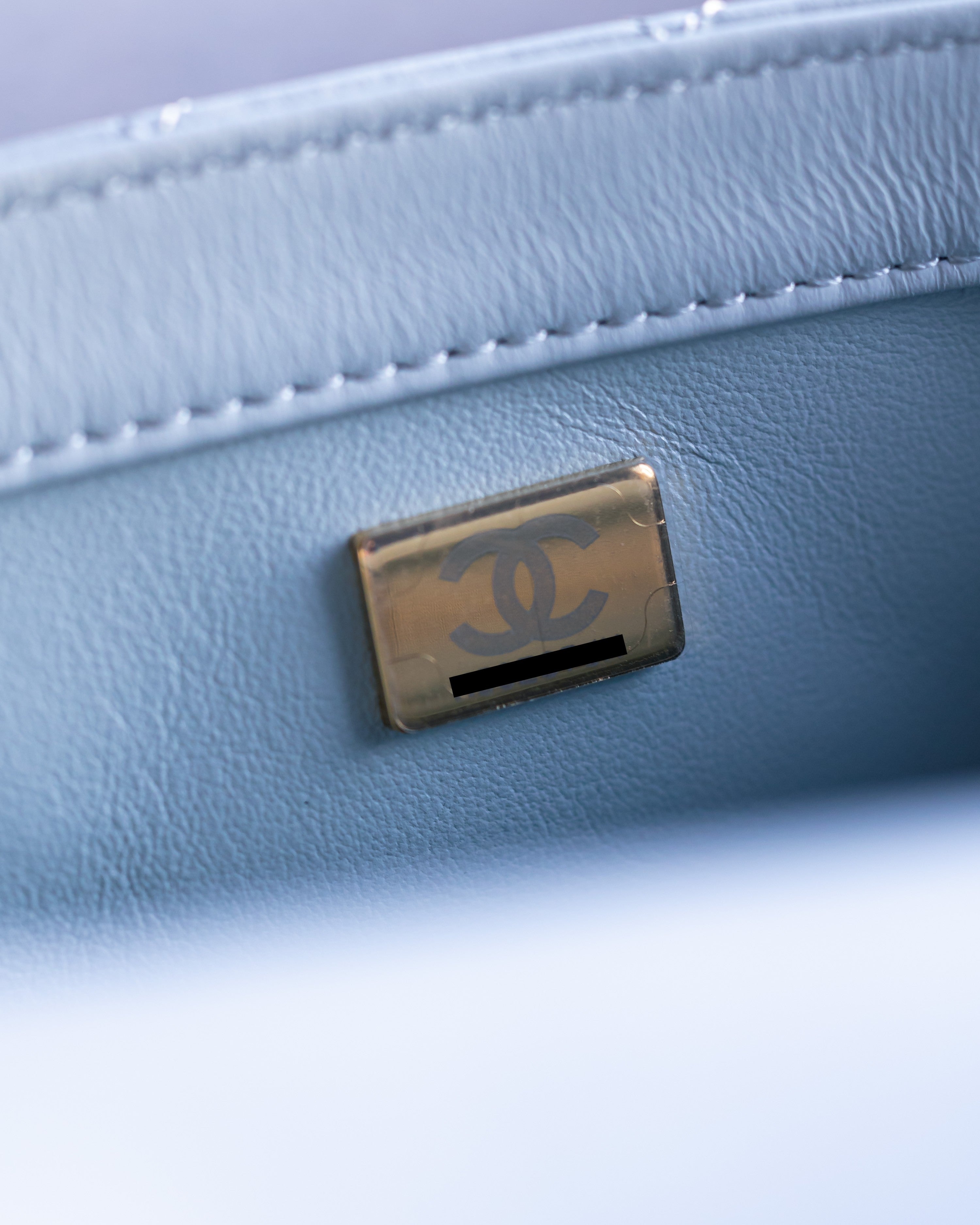 2022 Chanel Mini Flap Rectangle Pearl Crush Light Grey (Seasonal Release)