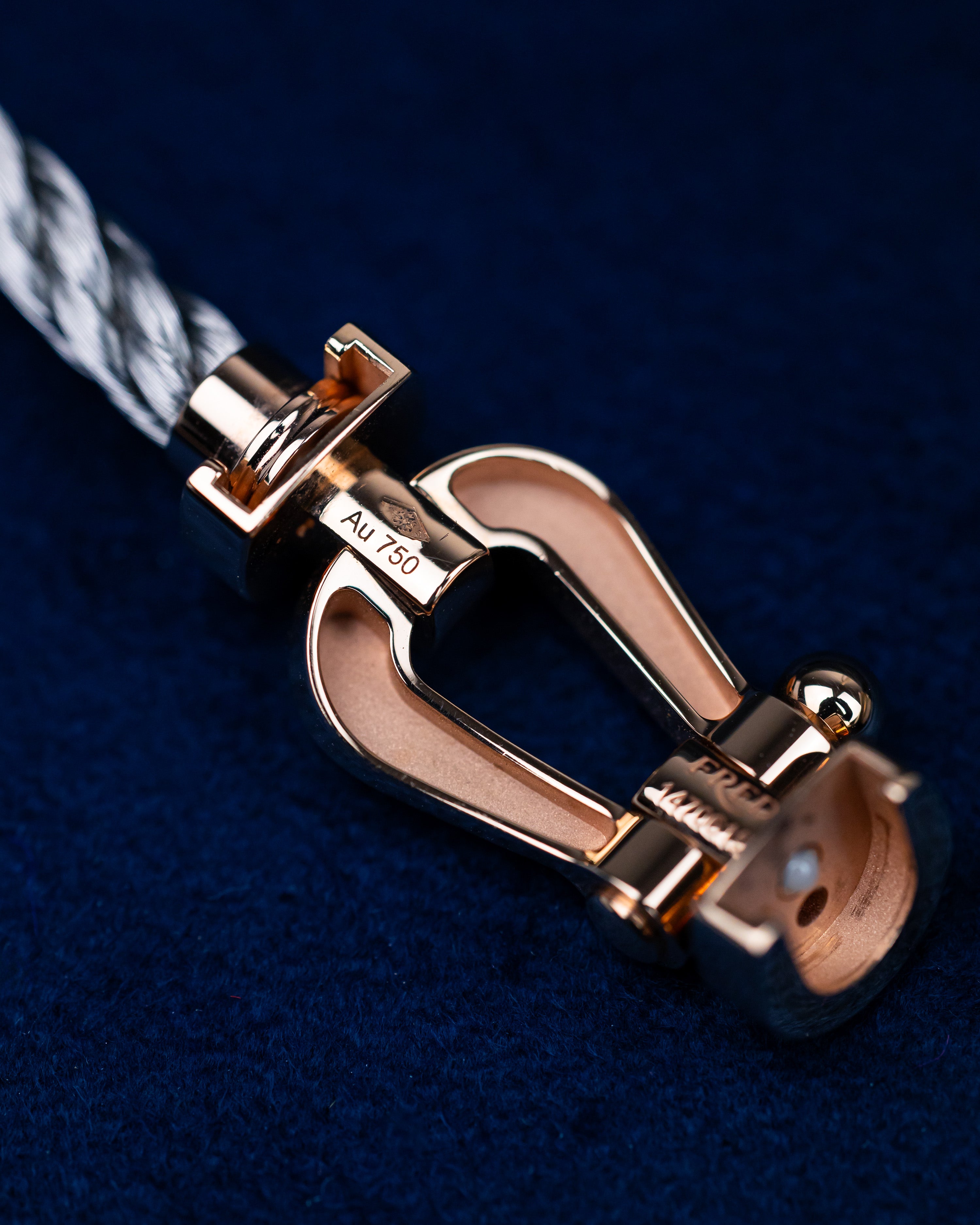 2025 FRED Chance Infinie Bracelet Rose Gold Buckle, Steel Cable