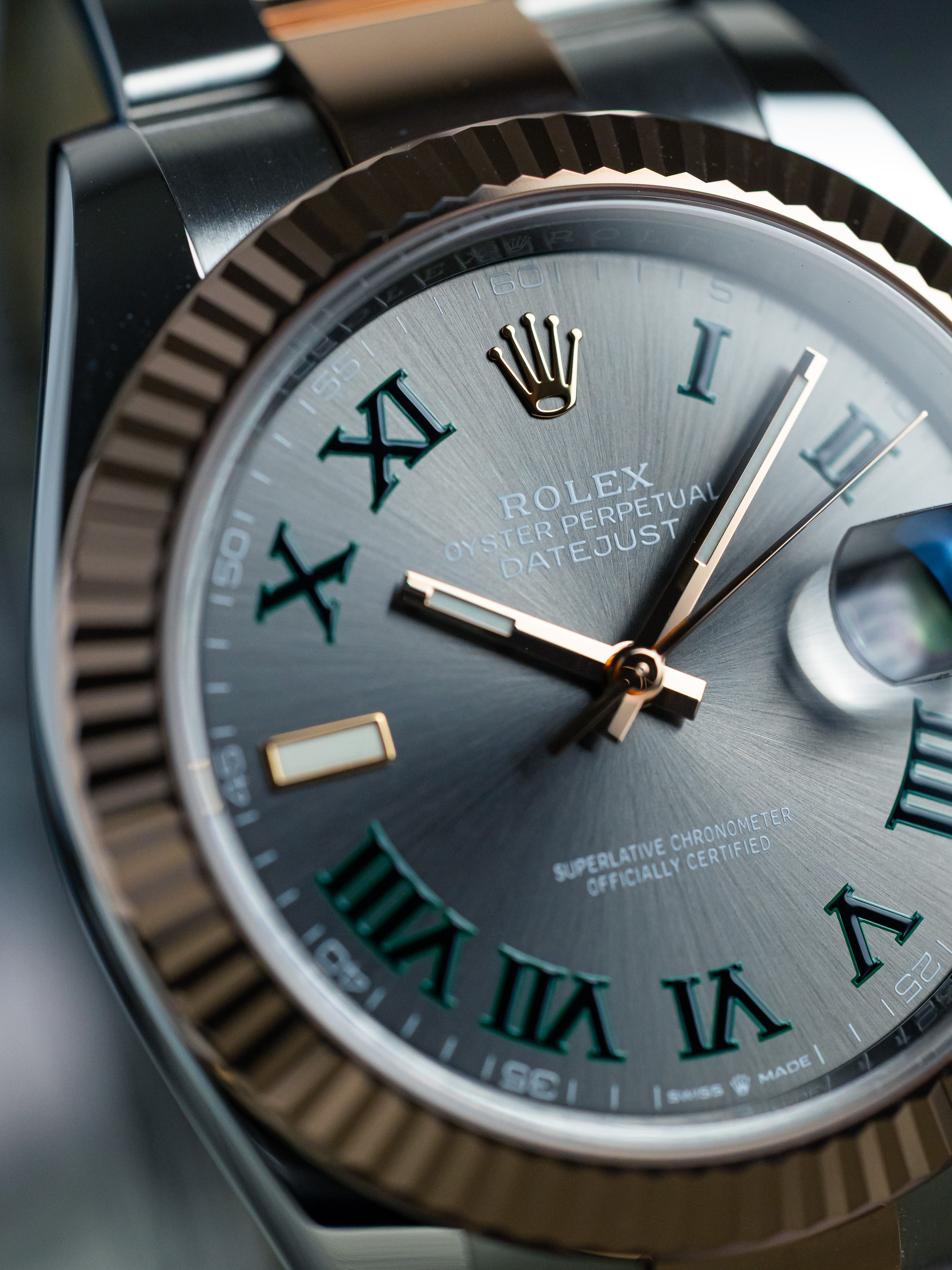 2025 Rolex Datejust 41 Wimbledon Rose Gold and Steel
