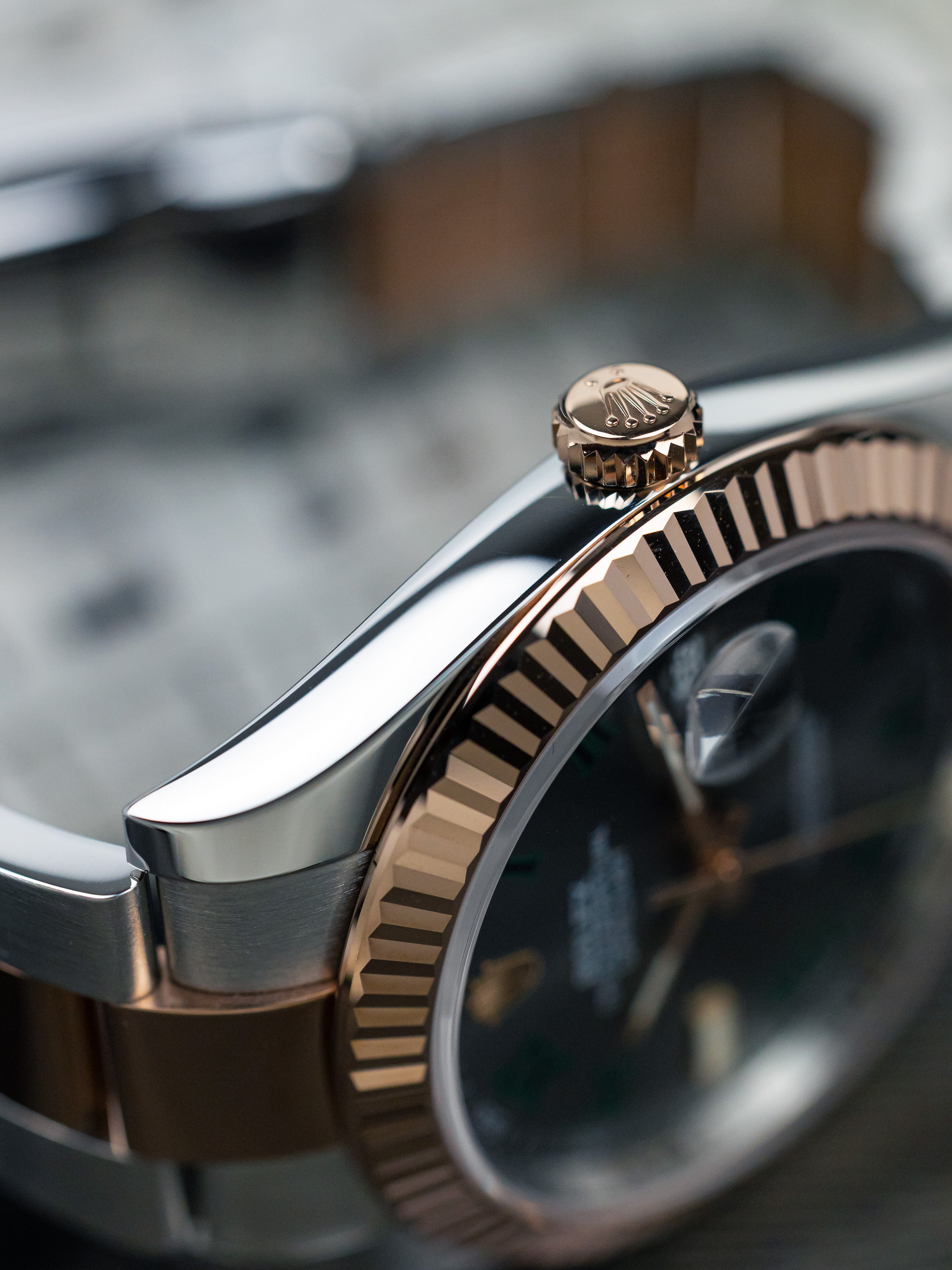 2025 Rolex Datejust 41 Wimbledon Rose Gold and Steel