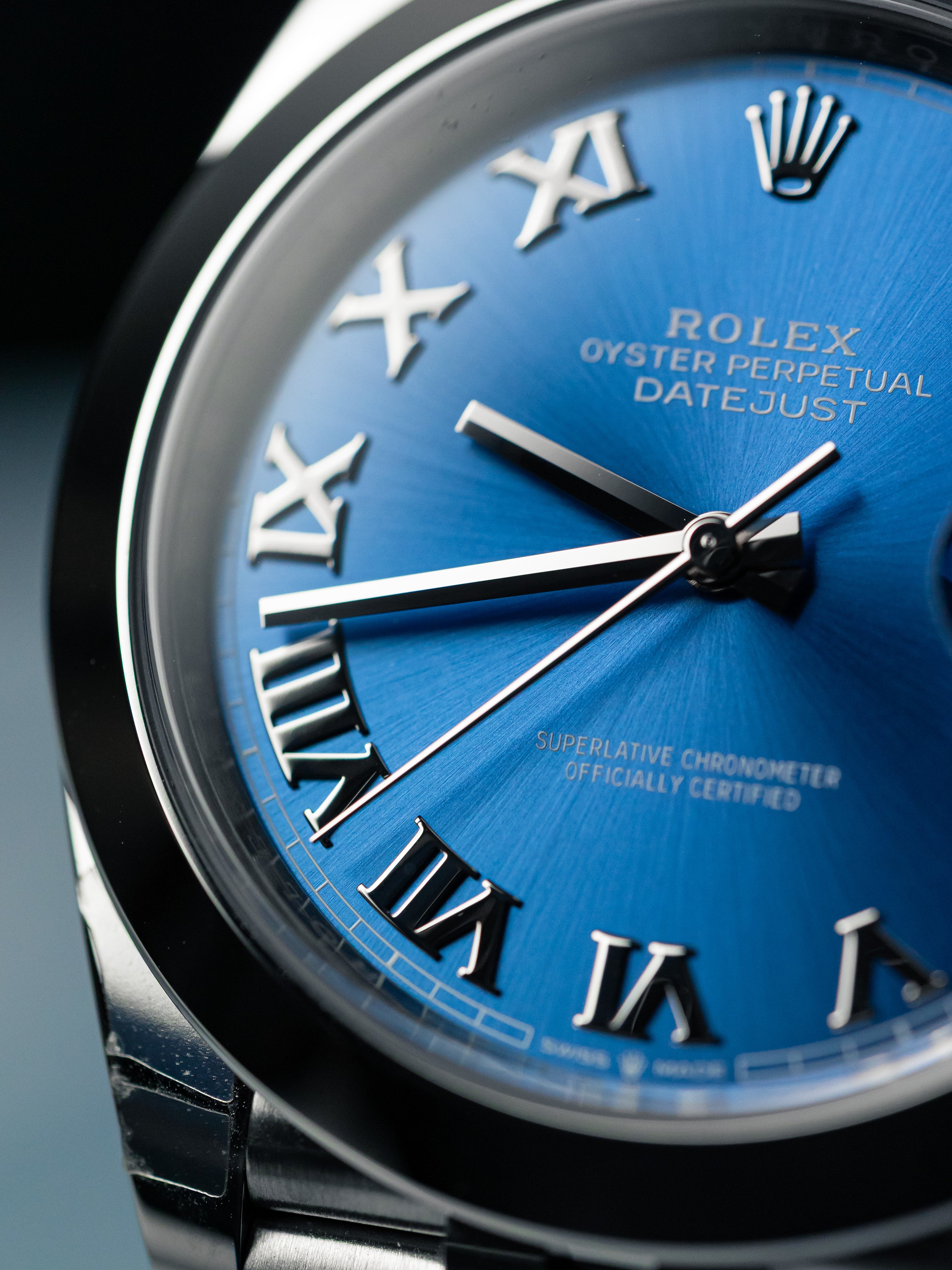 2025 Rolex Datejust 41 Smooth Bezel, Roman Numeral Dial