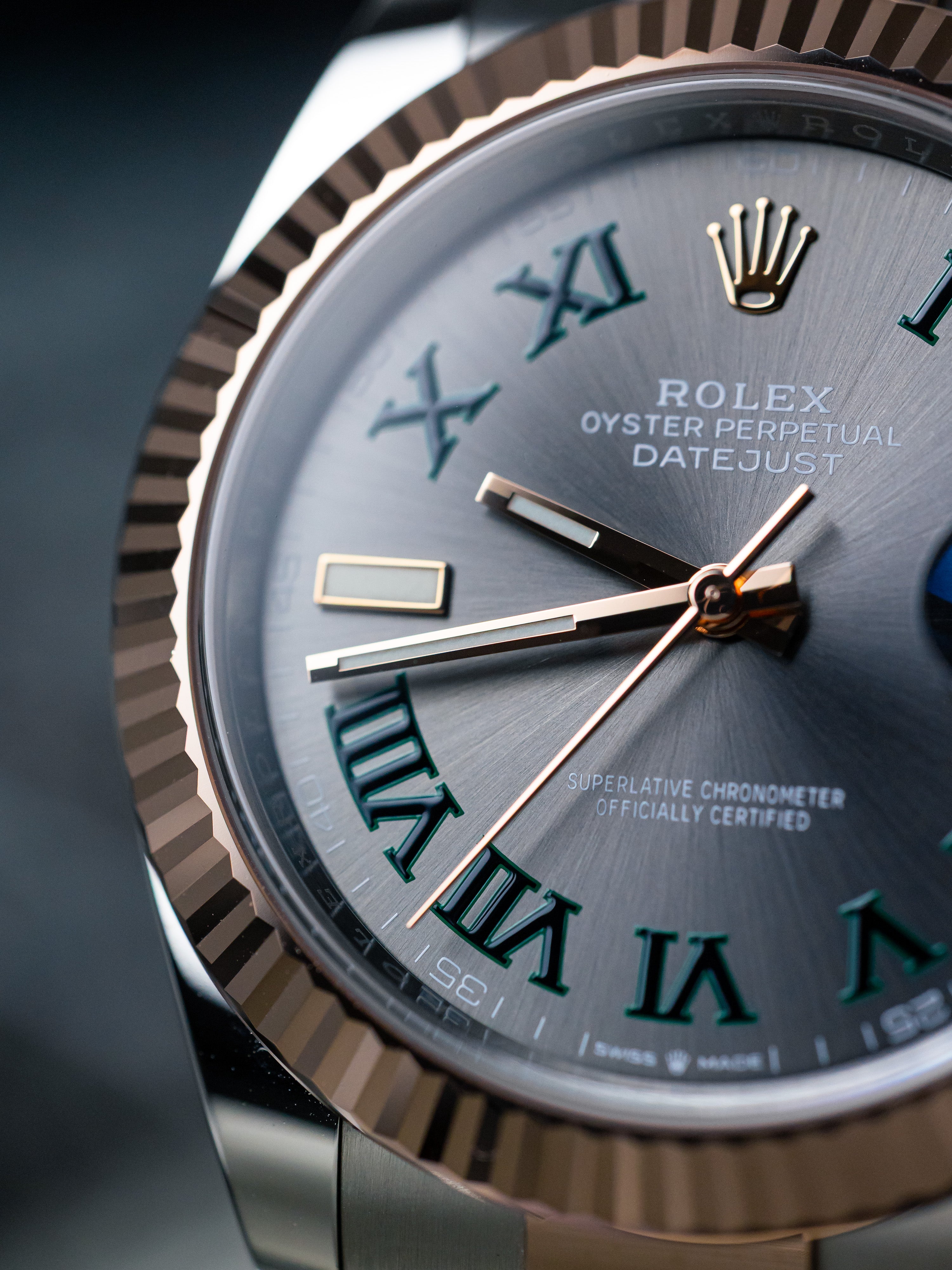 2025 Rolex Datejust 41 Wimbledon Rose Gold and Steel