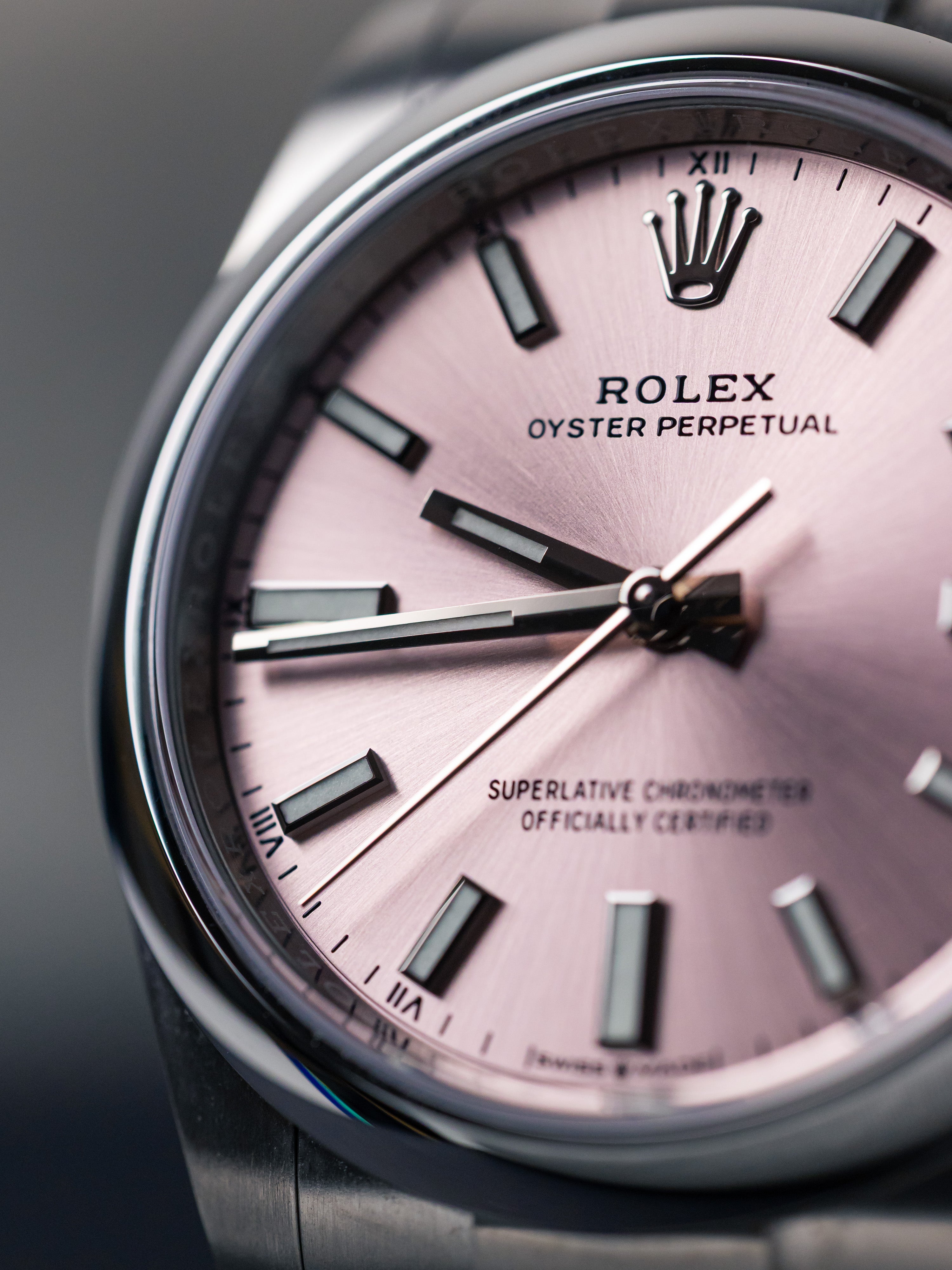 2022 Rolex Oyster Perpetual 34 Sunburst Pink Dial (Discontinued)