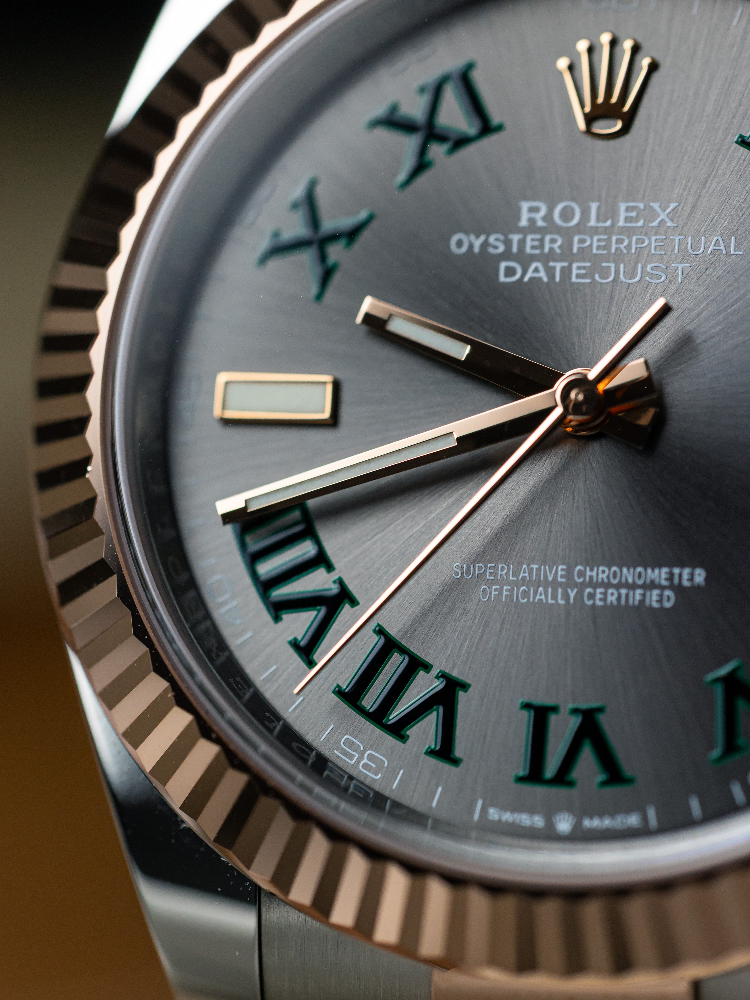 2025 Rolex Datejust 41 Wimbledon Rose Gold and Steel