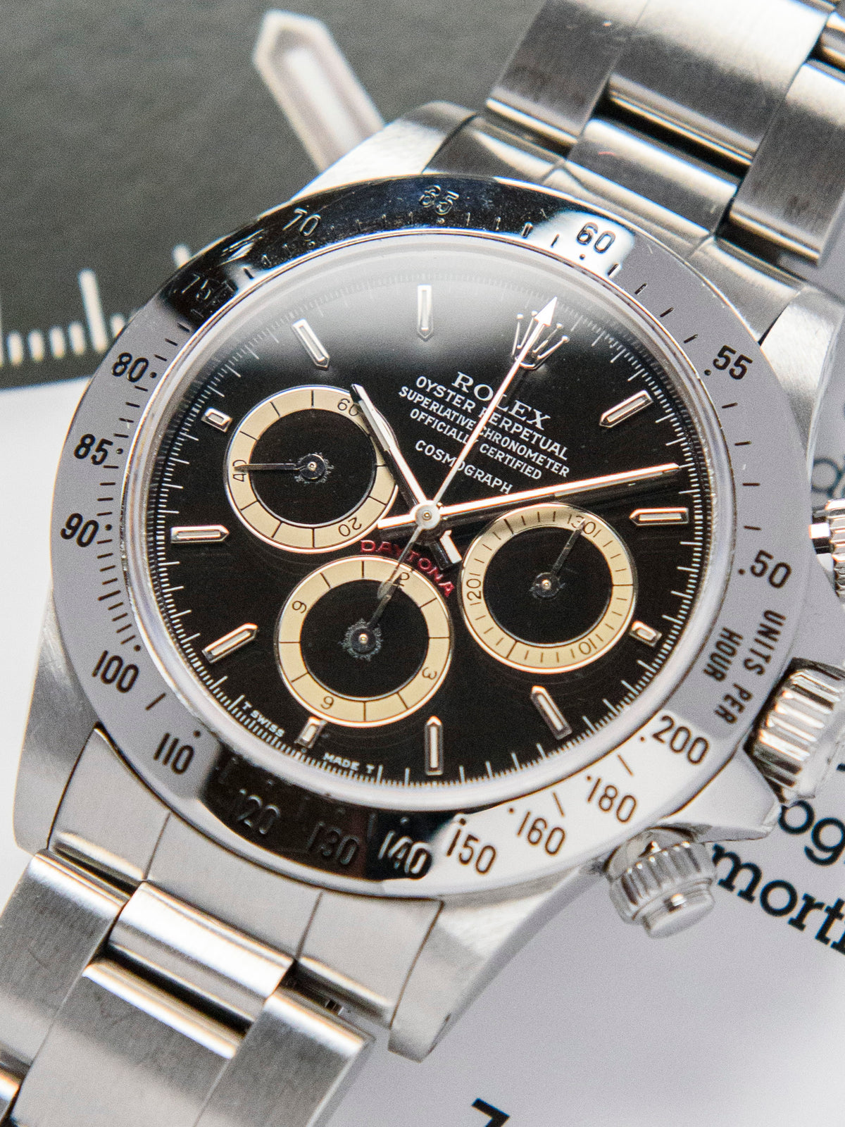 1989 (1990) Rolex Cosmograph Daytona – R Serial, Floating dial, 200 bezel, full set.