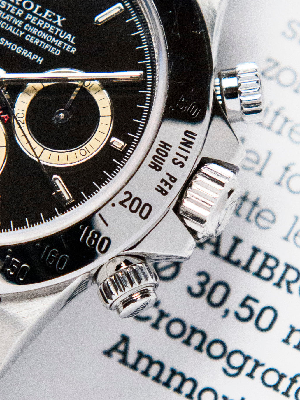 1989 (1990) Rolex Cosmograph Daytona – R Serial, Floating dial, 200 bezel, full set.