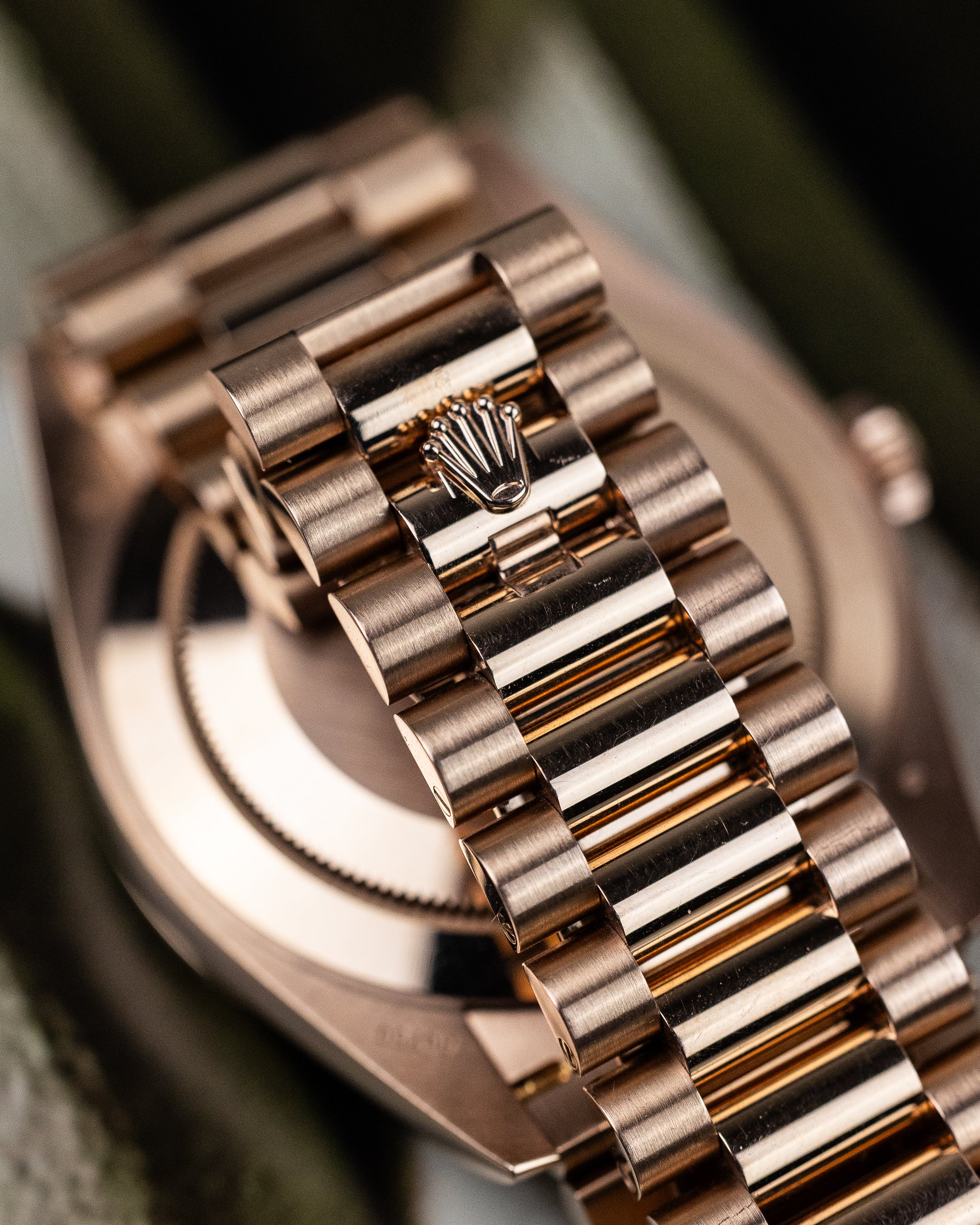 2022 Rolex Day-Date Rose Gold Olive Dial